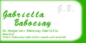 gabriella babocsay business card